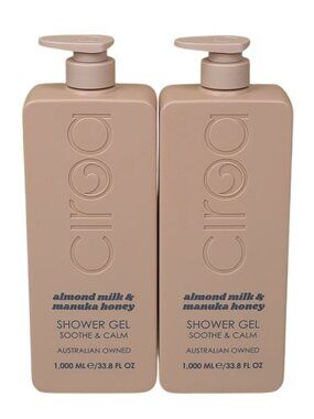 Circa 2 pk Almond Milk & Manuka Honey Shower Gel 33.8 oz  Soothe & Calm Formula